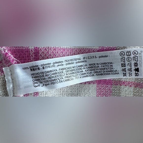 Zara Cropped Plaid Shacket Overshirt Jacket Pink White - Picture 4 of 5